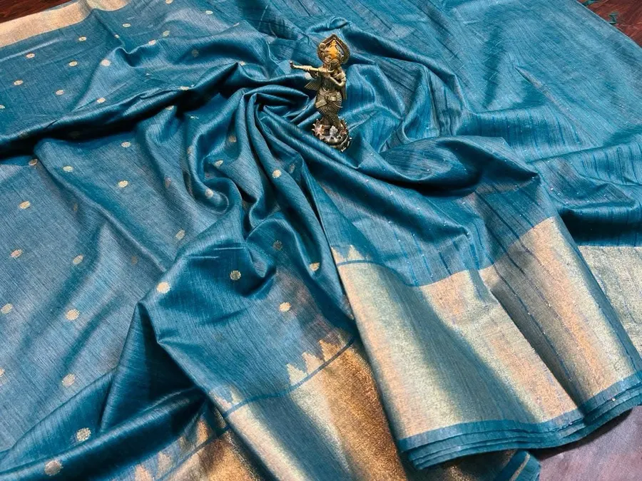 Soft Baswada Kota Zari Border with Allover Buta Woven Pattern Saree